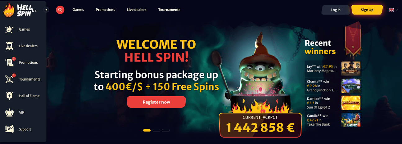 HellSPIN Casino Casino-Willkommensboni